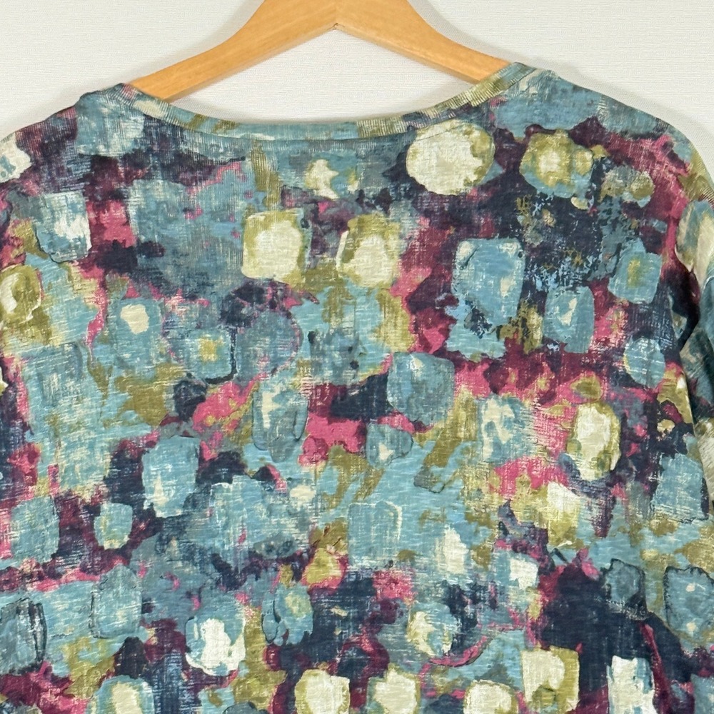 Habitat Large Shirt Women Artsy Lagenlook Boho Slub Knit Relaxed Coastal Boho - Picture 5 of 7